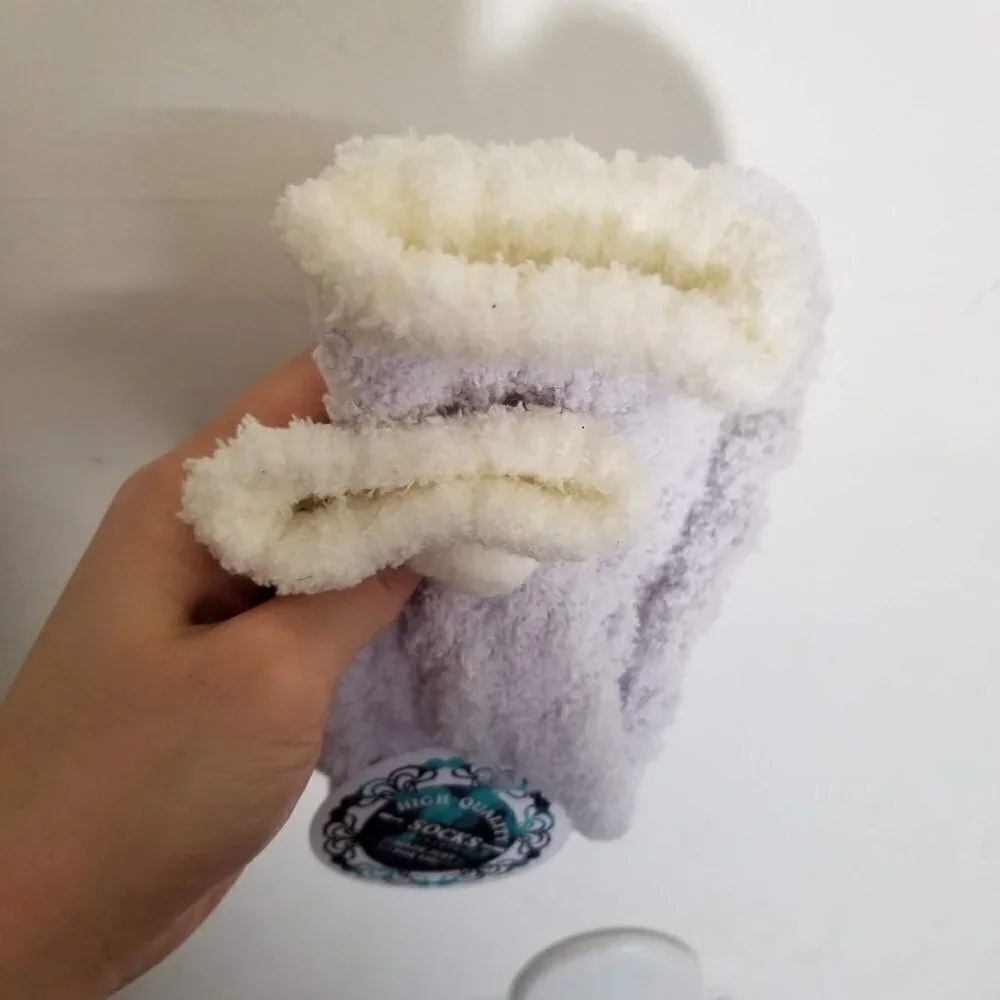 NEW High Quality Fuzzy Cozy Pom Pom Slipper Socks
